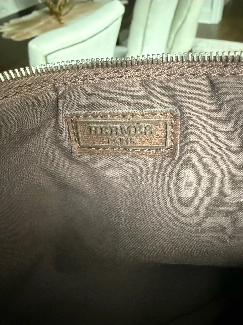 Hermes Crossbody or Belt Bag/Pouch - Brown. Adjustable strap.